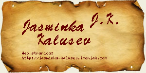 Jasminka Kalušev vizit kartica